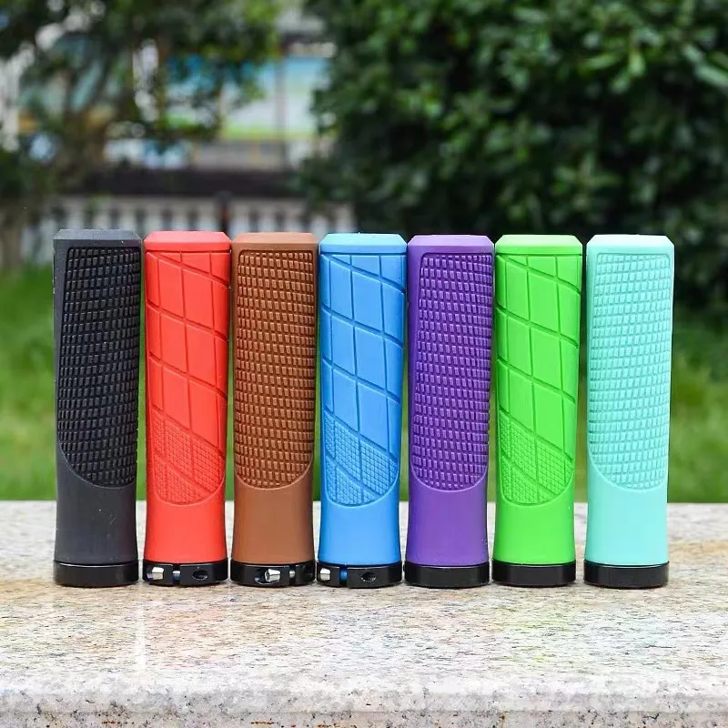 Bicycle Handlebar Grips Mountain Bike Anti Slip Rubber Grips Single Lock On Bicycle Handle Grips Cycling Accessories