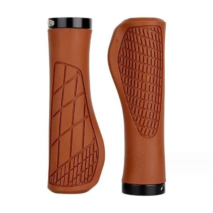 Manopole per Manubrio Bici da Montagna in Gomma Ergonomiche Antiscivolo Lock-On Parti di Ciclismo