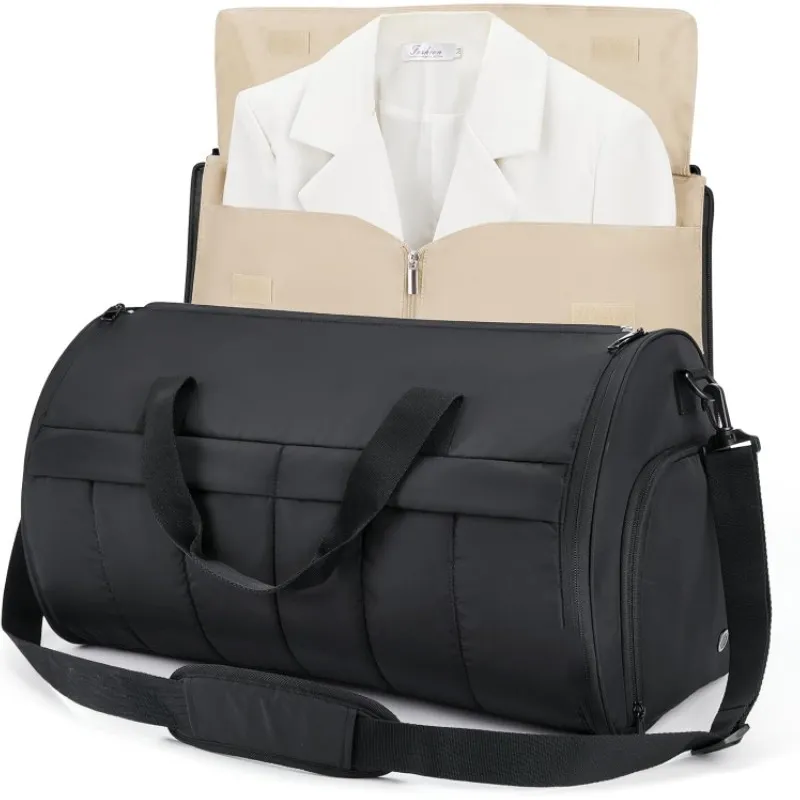 Large Travel Duffel Bag Foldable Waterproof Garment Bag Suit Storage Bag Weekender Overnight Gym Bag For Women Men