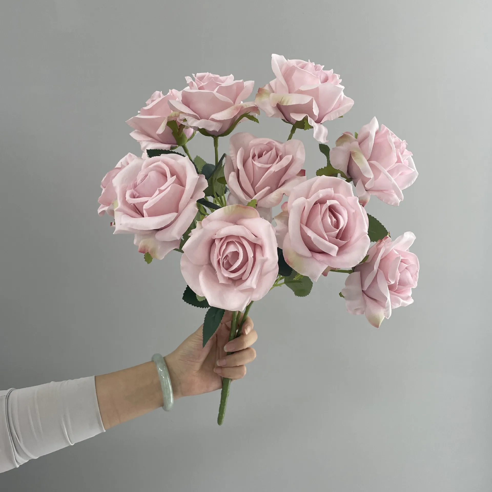 Französischer Vintage Künstlicher Seidenrosenstrauß 10 Köpfe Falsche Blumen Für Hochzeit Party Heimdekoration Fotografie Requisiten