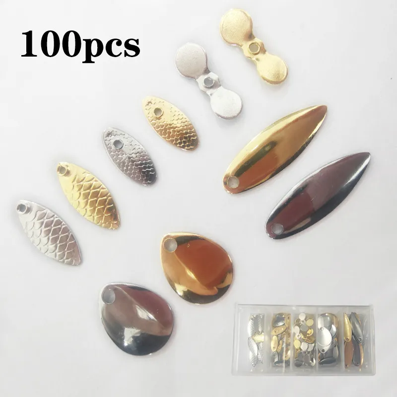 Metal Fishing Lure Sequins Kit Spoon Baits Assortment With Storage Box For Freshwater Saltwater DIY Tackle Accessories