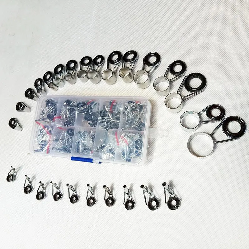 Fishing Rod Guide Ring Set Stainless Steel Ceramic Line Eye Rings Repair Kit Fishing Tackle Accessories