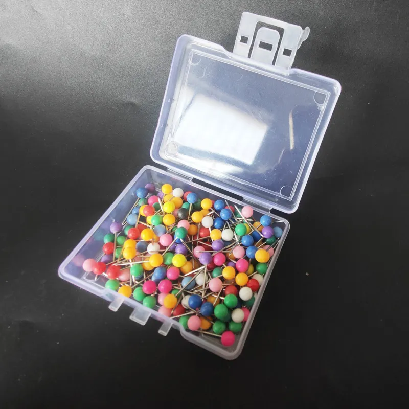 Chinchetas Coloridas de Acero Inoxidable Envasadas Tachuelas de Plástico Surtidas para Oficina Accesorios de Pesca