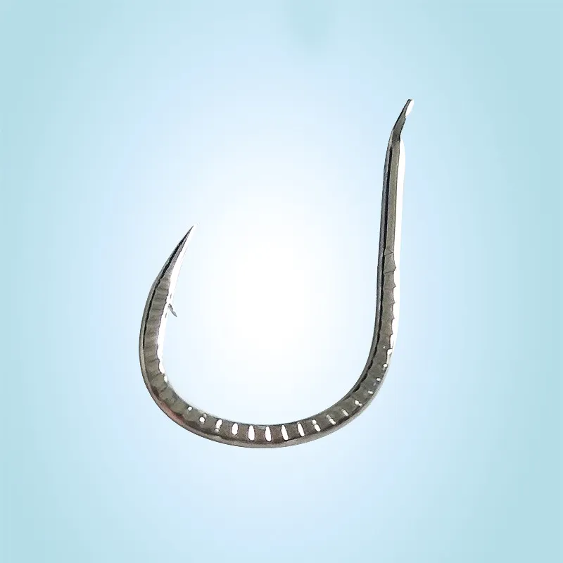Barbed Iseni Fishing Hooks Silver Metal Dragon Scale Design Fishing Tackle for Freshwater and Saltwater