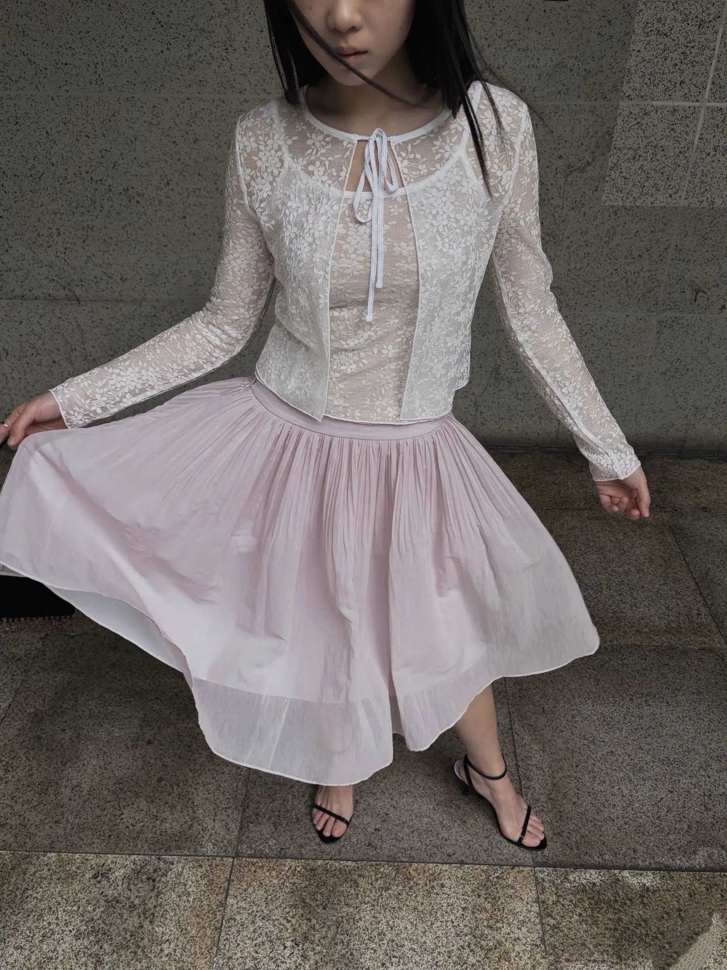Damen Hohe Taille Plissee Tüll Midirock Balletcore Tutu A-Linie Rock Einfarbiger Netzrock Für Freizeit Party Tanzrock