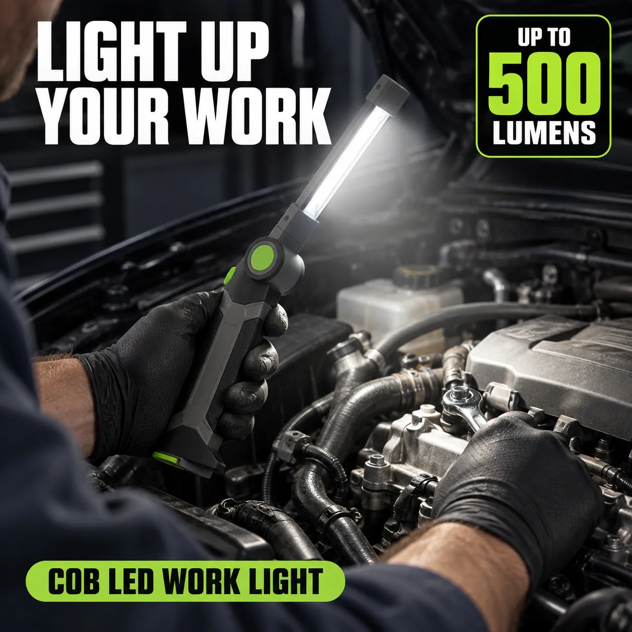 Tragbare COB LED Arbeitsleuchte Faltbare Wiederaufladbare Inspektionslampe Mit Magnetfuß Für Outdoor Autoreparatur