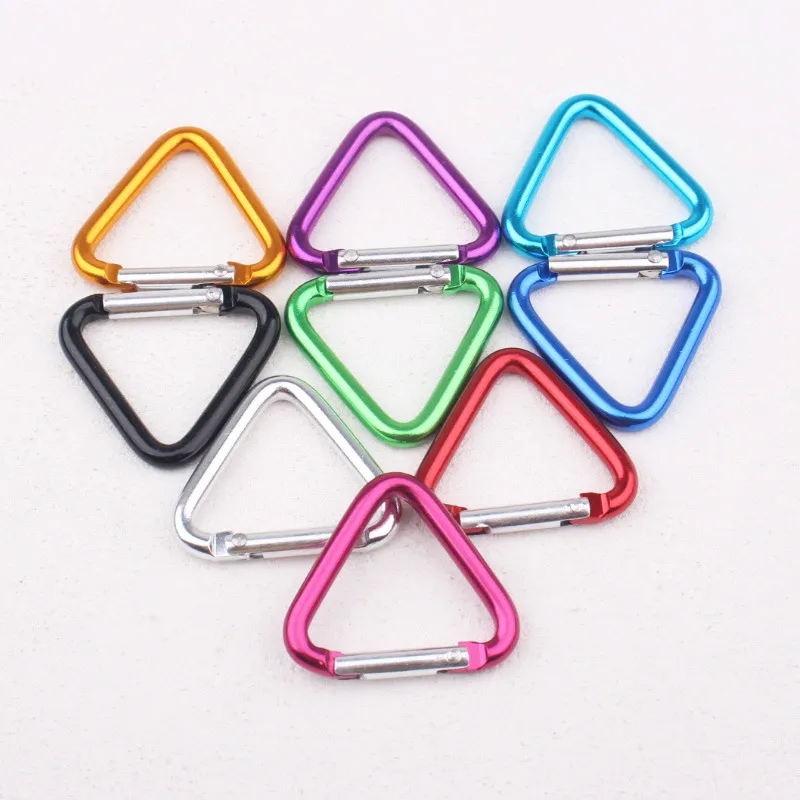 Aluminium Dreieck Karabiner Multifunktional Feder Schnapphaken Schlüsselanhänger Rucksack Wasserflasche Hängende Schnalle Outdoor Ausrüstung