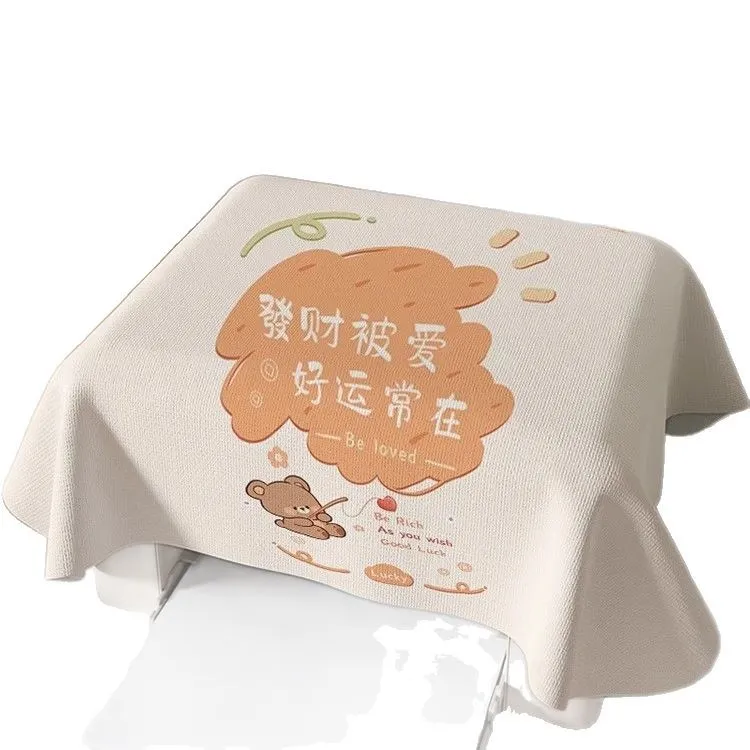 Small Home Appliance Dust Cover Cute Cartoon Print Microwave Oven Refrigerator Dustproof Cloth Home Decor Protector