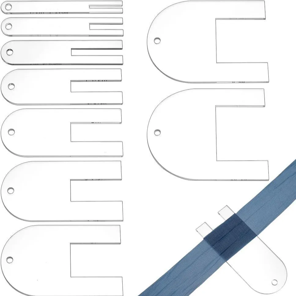 Acrylic Quick Pleating Template Set Fabric Pleater Sewing Auxiliary Tools Transparent White DIY Craft Hand Tool