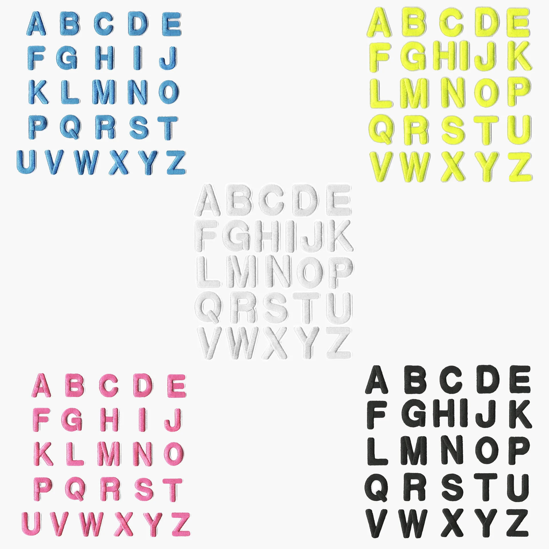 A To Z English Alphabet Embroidered Patches Iron On Letter Patches For Clothing DIY Repair Decorative Accessories