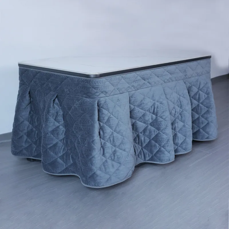 Thickened Plush Tablecloth Zippered Warm Table Cover Winter Dining Table Protector Minimalist Home Decor
