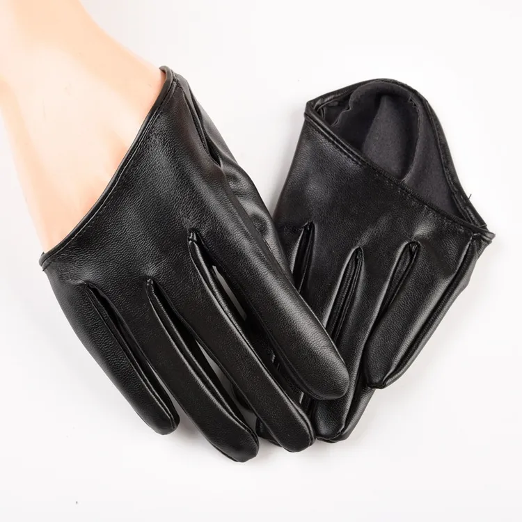 Women's PU Leather Full Finger Gloves Sexy Stage Performance Nightclub Gloves Fashion Accessories