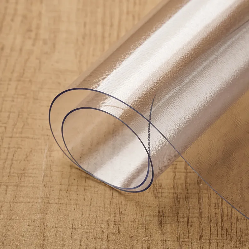 Transparent PVC Tablecloth Waterproof Oil-Proof Thickened Wear-Resistant Desk Protective Mat For Dining Table Coffee Table