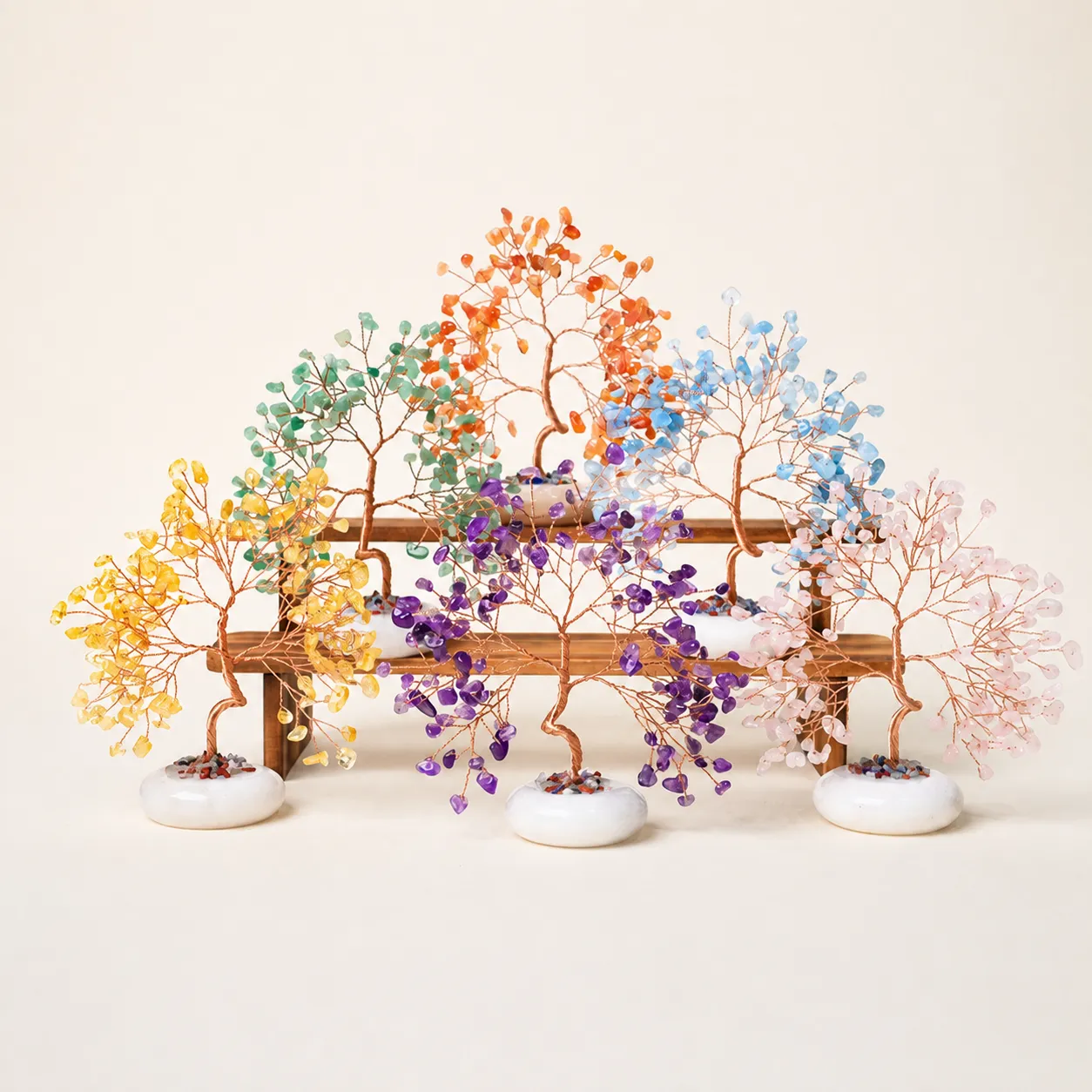 Natural Crystal Tree Money Tree Crystal Figurine Home Decor Office Desk Ornament Feng Shui Gemstone Tree