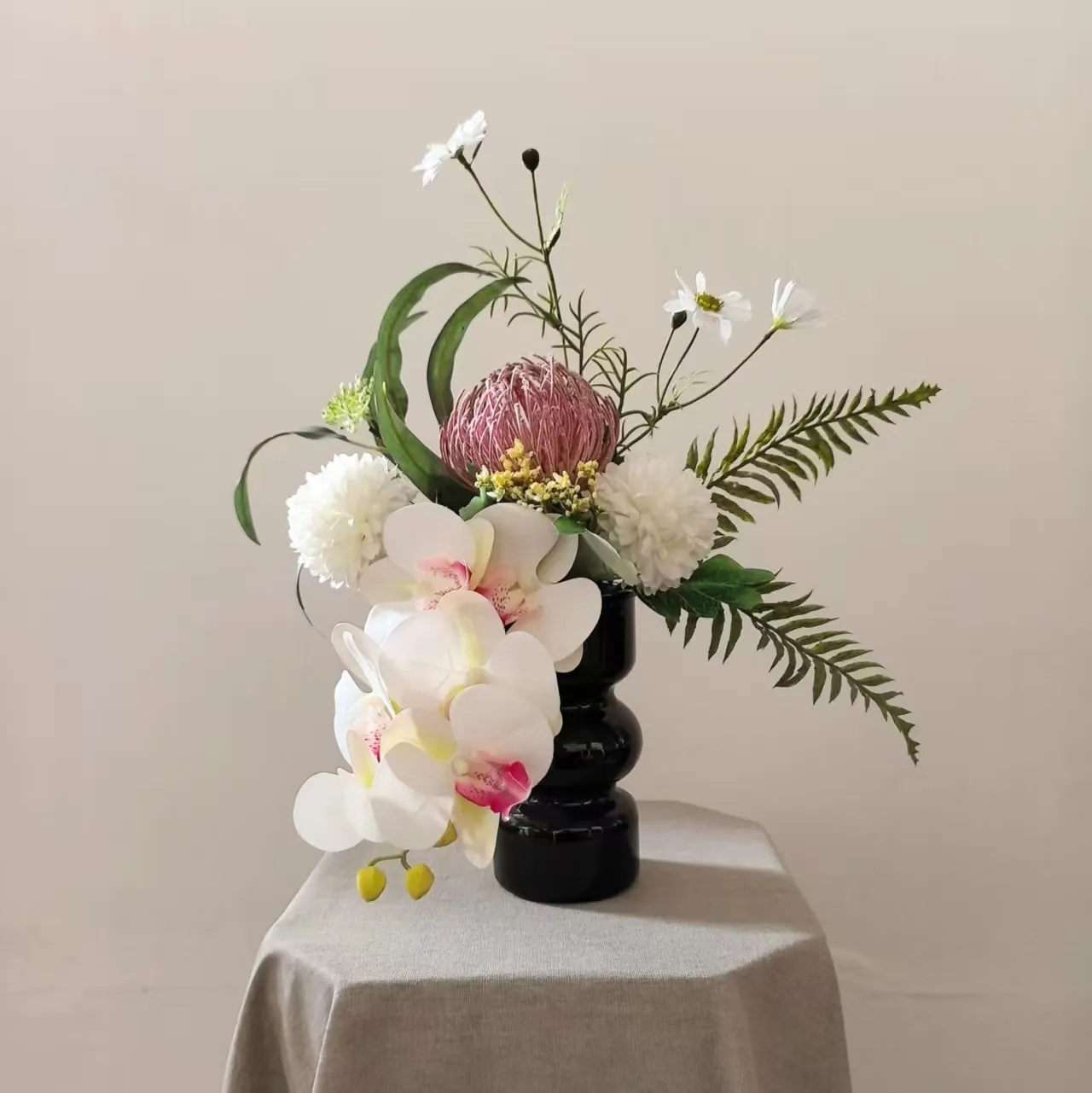 Fleur Artificielle en Soie Bouquet Mixte Décoration Intérieure Luxe Moderne Arrangement Floral Centre de Table Accessoires de Photographie