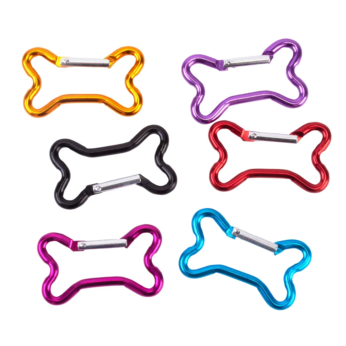Aluminium Legering Botvormige Karabijnhaak Mini Snap Haak Outdoor Rugzak Hanger Sleutelhanger Multifunctionele Metalen Clip