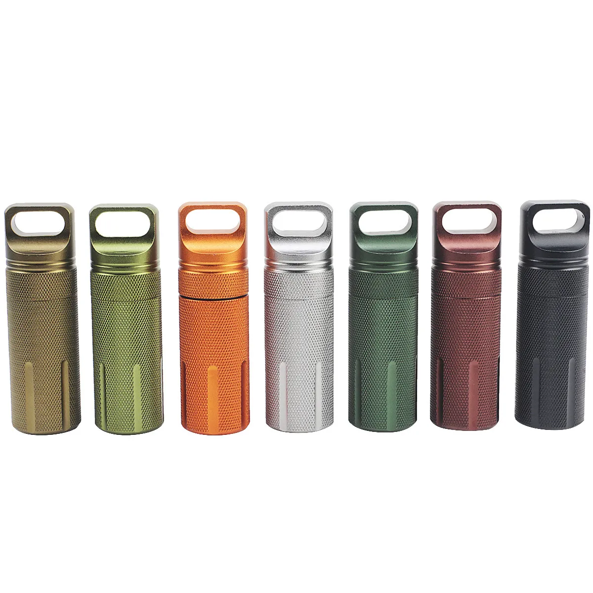 Aluminum Alloy Sealed Waterproof Bottle Outdoor Survival EDC Pill Container Portable Metal Storage Box For Hiking Camping