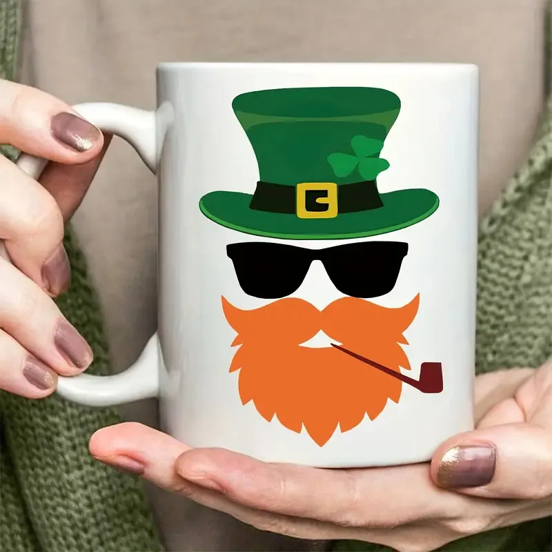 Tasse à Café en Céramique Blanche Bureau Boisson Mignon Dessin Animé Imprimé Tasse d'Eau Maison Quotidien Cadeau