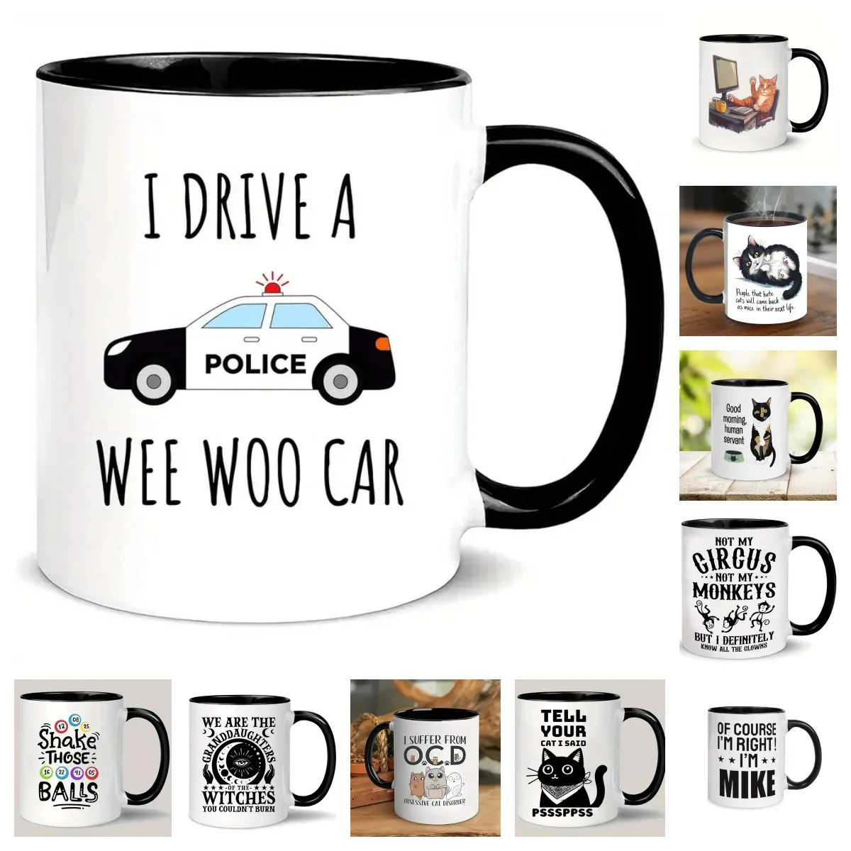 Keramik Kaffeetasse Mit Lustigem Text Und Illustration Modern Minimalistisch Büro Und Zuhause Trinkgeschirr Keramikbecher Geschenk