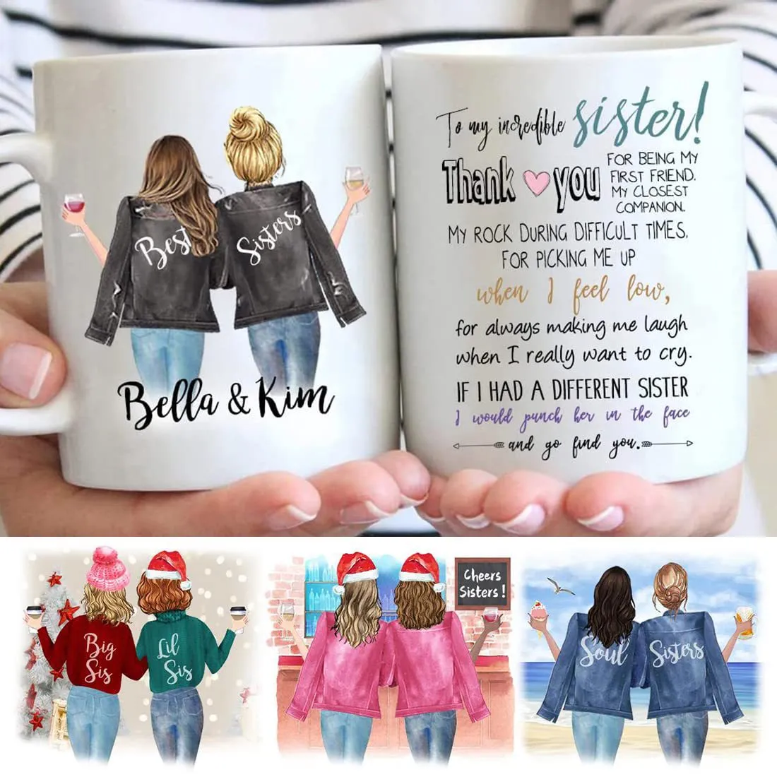 Custom Ceramic Mug Personalized Cartoon Illustration Coffee Cup Office Home Drinkware Gift