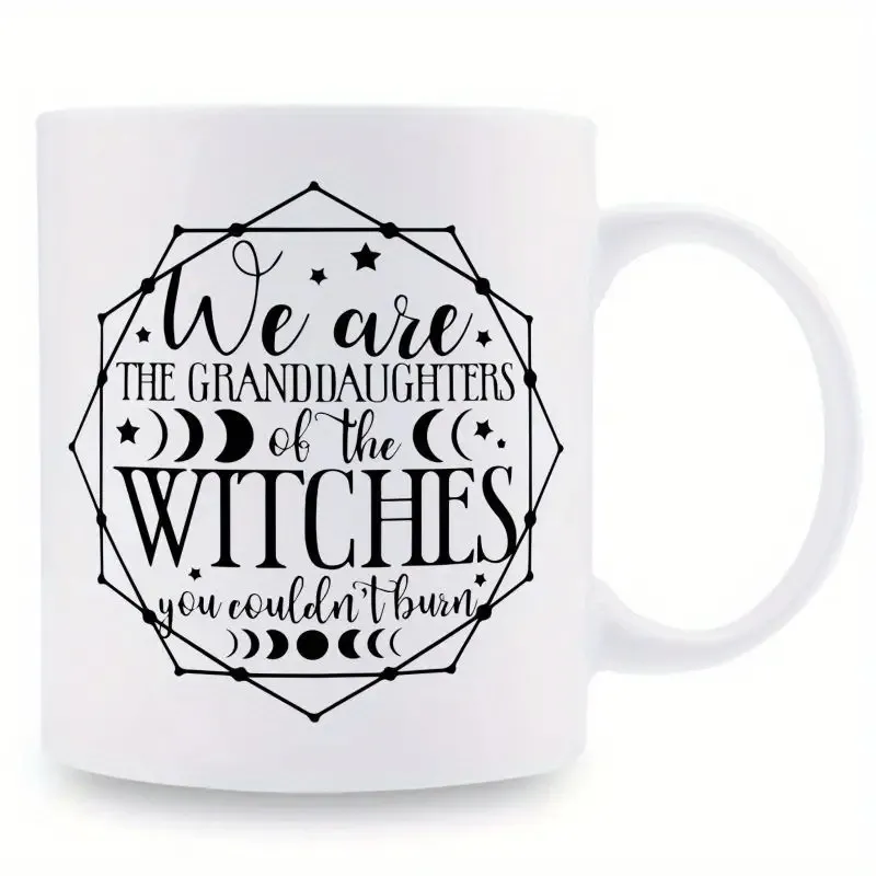 Taza de Café de Cerámica Halloween Gótico Cita Divertida Taza Estampada Oficina Hogar Taza de Agua Té Leche Regalo