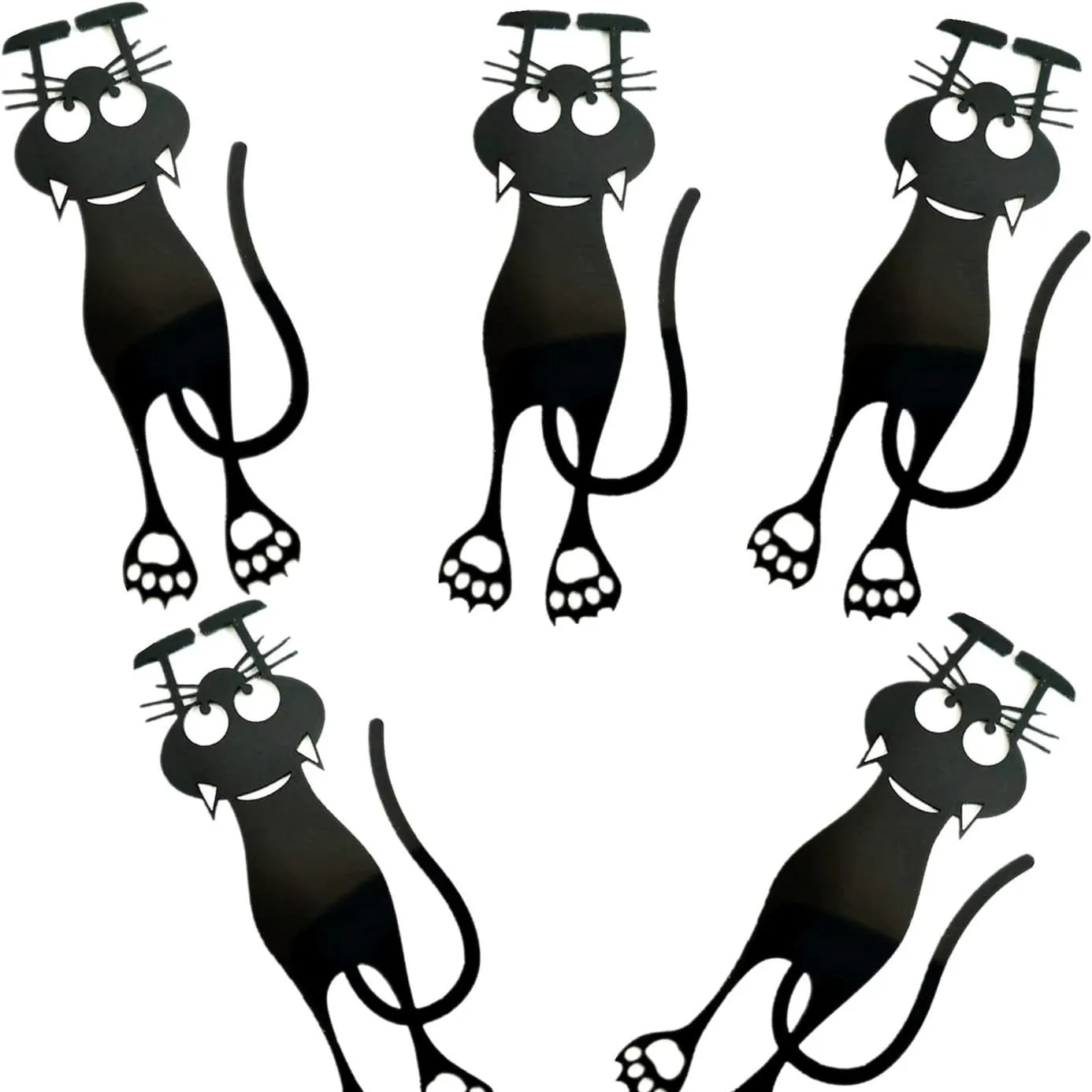 Creative Hollow Out Black Cat Acrylic Bookmark Cute Cartoon Animal Hanging Book Mark Page Marker For Reading School Stationery Gift