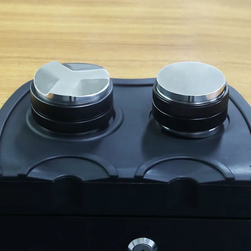 Aluminum Coffee Distributor And Tamper Dual Sided Espresso Leveler With Non Slip Handle For Barista Home Kitchen