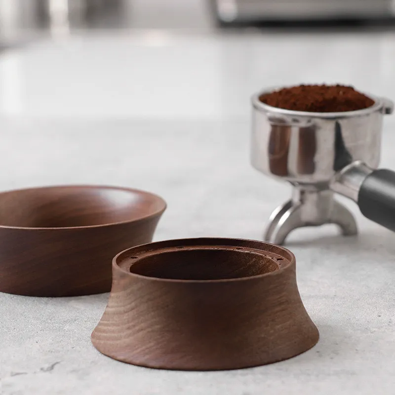 Walnut Wood Espresso Dosing Funnel Magnetic Coffee Dosing Ring For Espresso Machine Portafilter Coffee Maker Accessory