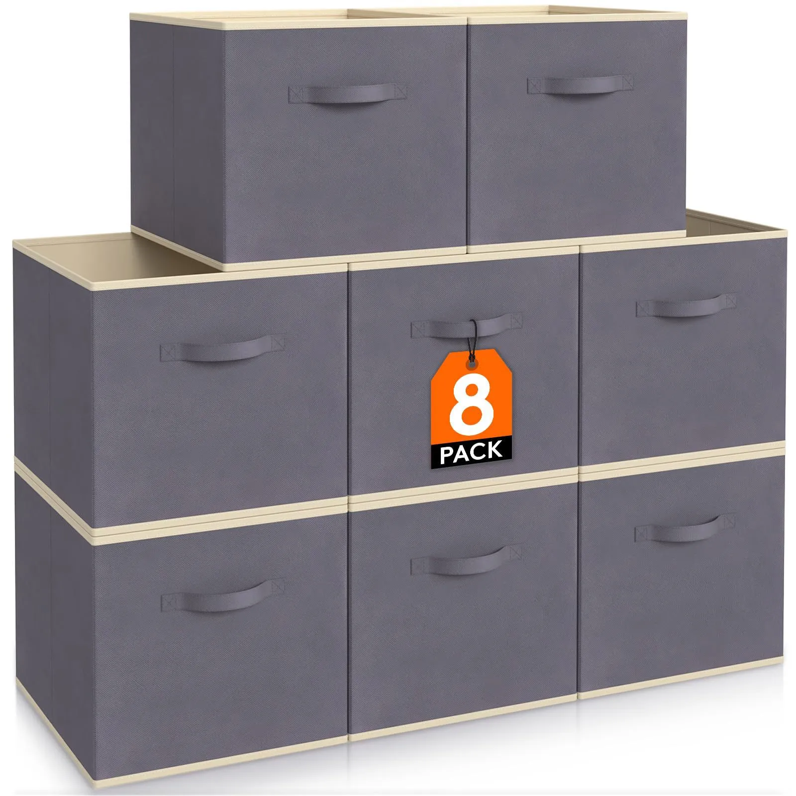 Foldable Fabric Storage Box With Handle Square Closet Organizer For Clothes Toys Books Home
