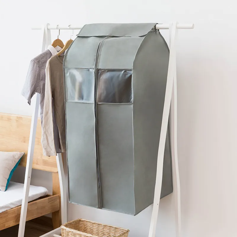 Funda Antipolvo para Ropa del Hogar Ventana Transparente Bolsa de Almacenamiento de Ropa Colgante Protector de Armario