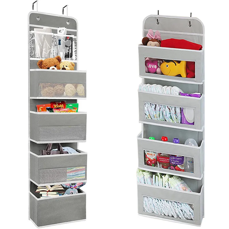 Sac de Rangement Suspendu en Tissu Non Tissé Organisateur de Porte Multi-Poche Avec Fenêtre transparente Pour Chambre