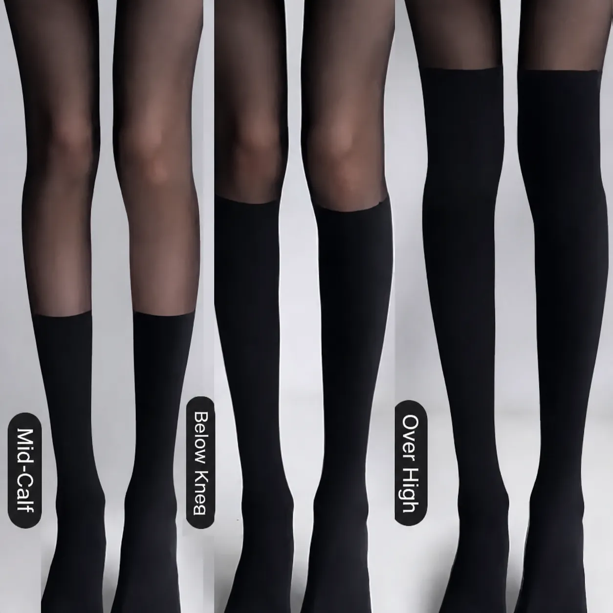 Damen Sexy Mock Thigh High Strumpfhosen Spleiß Sheer Strümpfe JK Stil Über Dem Knie Strumpfhose Ultradünne Atmungsaktive Leggings