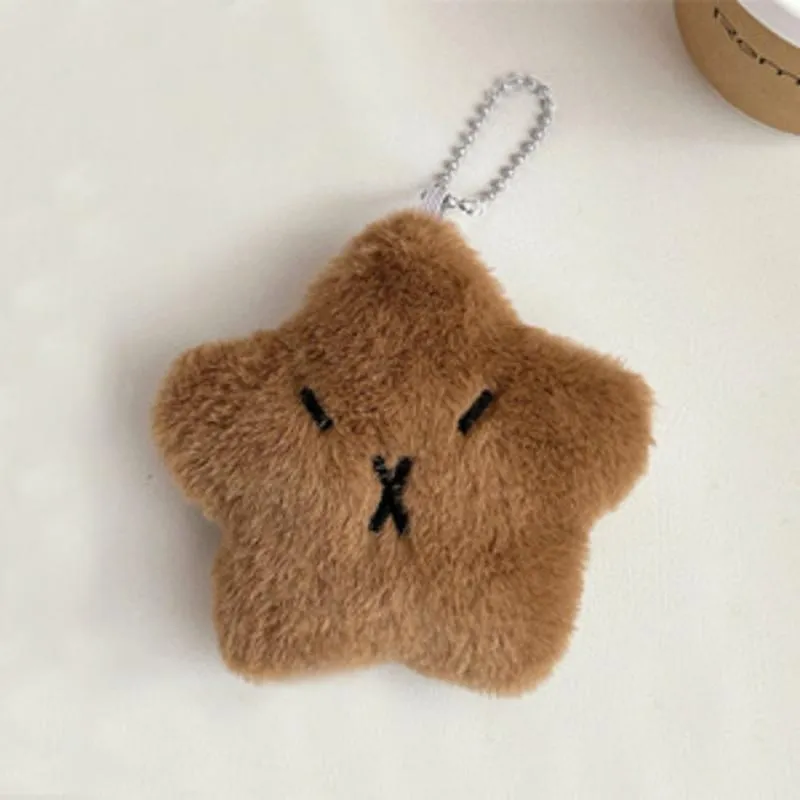 Lindo Dibujo Animado Felpa Estrella Capybara Llavero Colgante Bolsa Suave Animal De Peluche Llavero Para Mujeres Niños Bolso Decoración