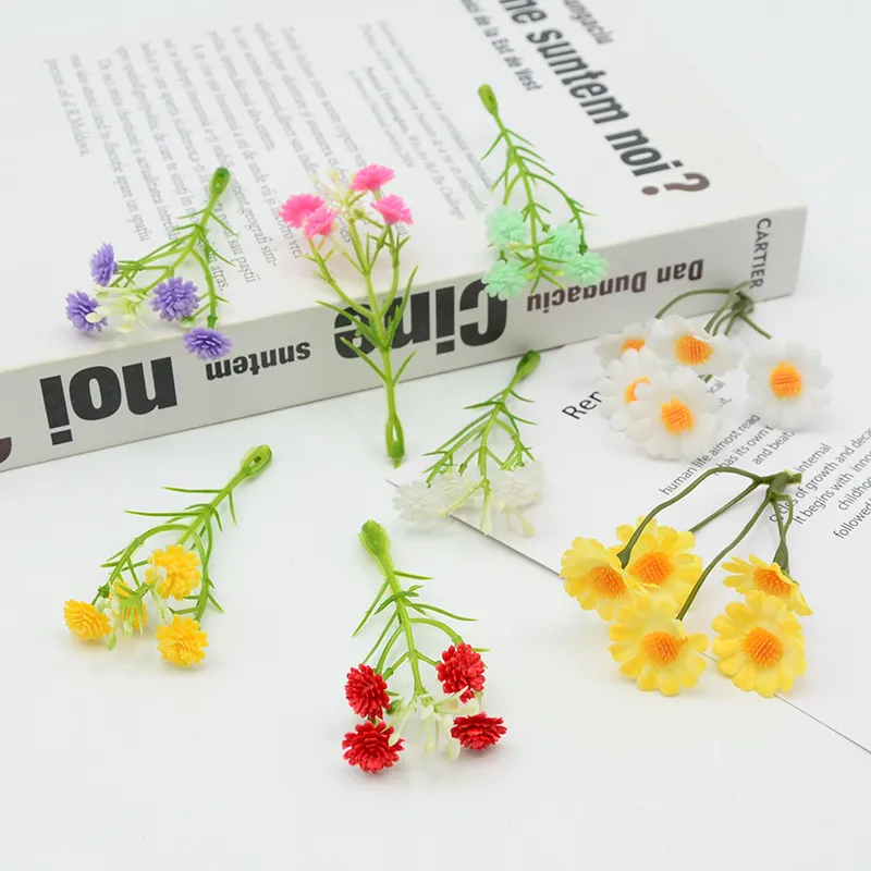 Artificial Simulation Star Flower Material Kit DIY Hairpin Wreath Clothing Accessories Wedding Floral Arrangement Props