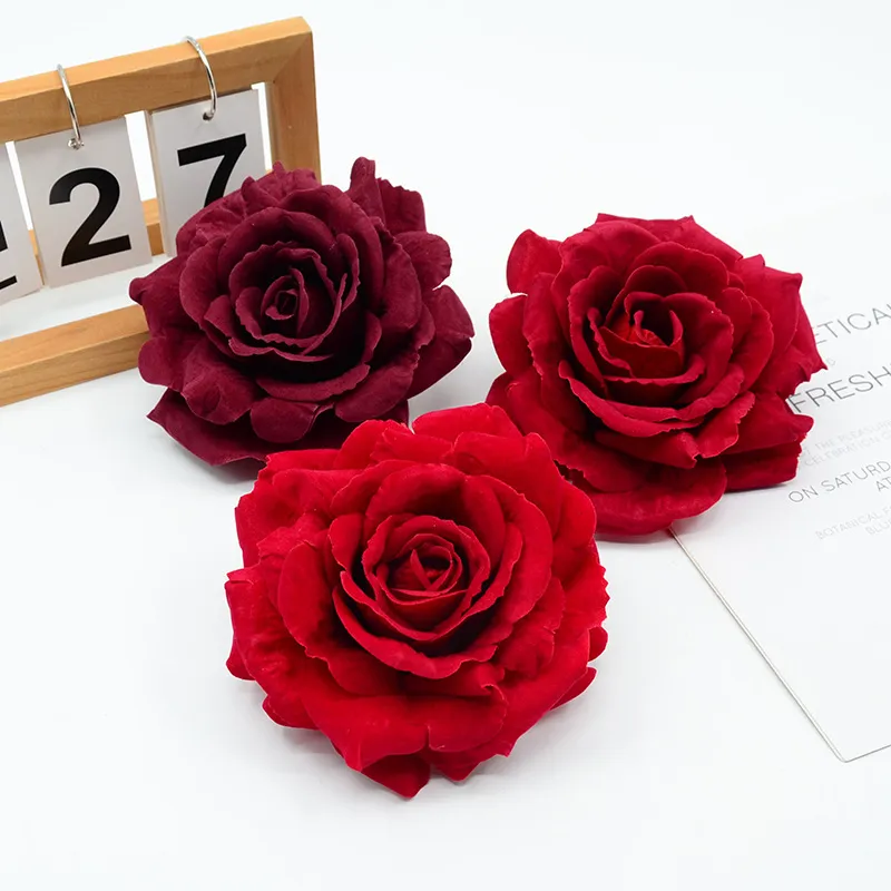 Samt Rose Künstliche Blumen Falsche Rosenköpfe Für Hochzeitsfeier Heimdekoration Hotel Fotografie Display Requisiten