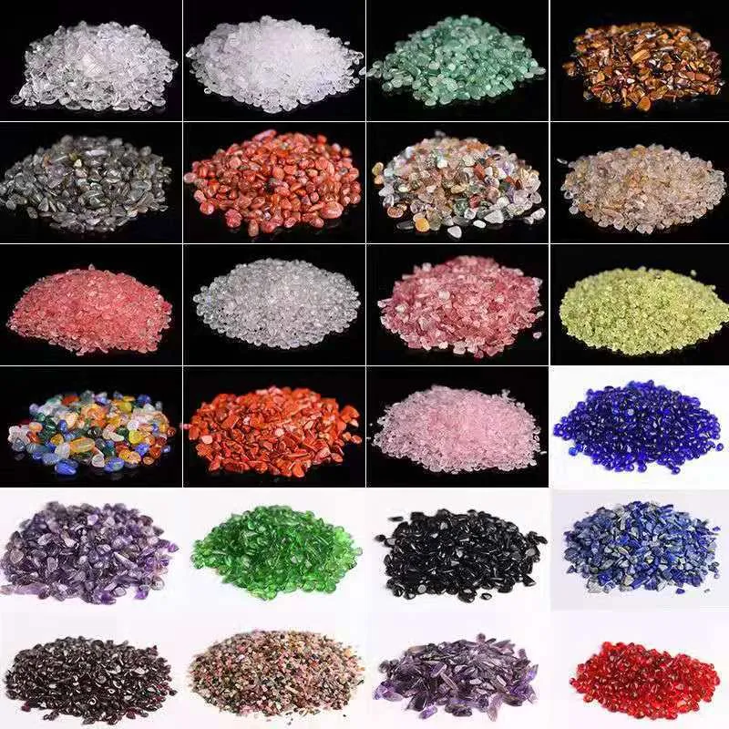 Natural Crystal Stone Gravels Raw Quartz Gemstones Tumbled Mineral Chips For DIY Jewelry Making Home Decor