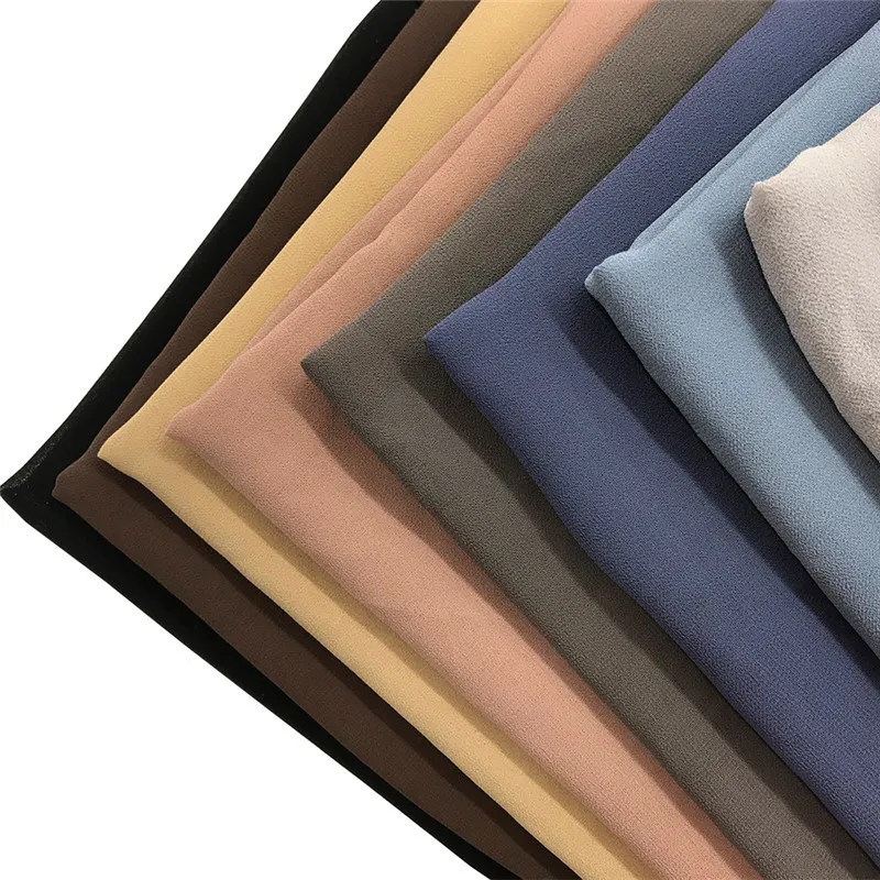 Women Chiffon Hijab Scarf Solid Color Long Wrap Shawl Lightweight Sun Protection Muslim Head Scarf Fashion Scarves