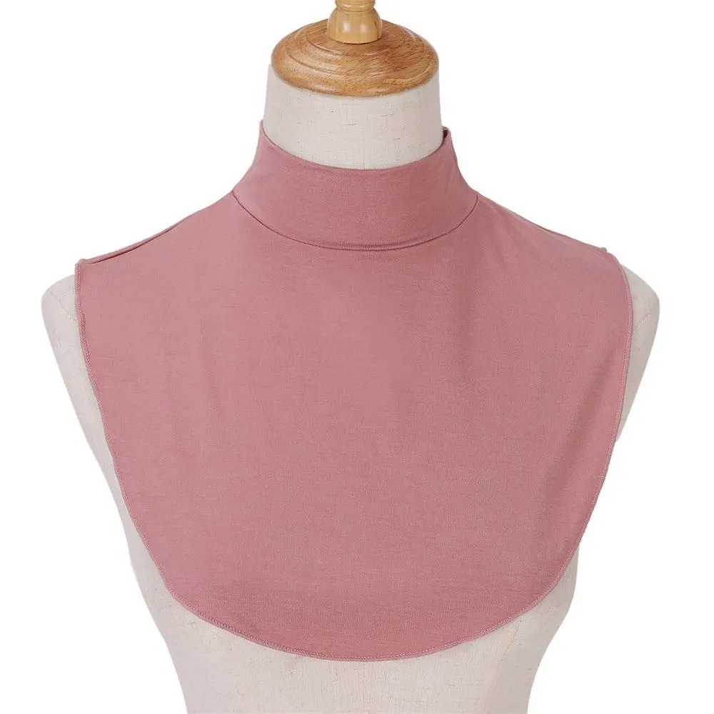 Falso Collo in Modal Casual da Donna Tinta Unita Collo Alto Pettorina Rimovibile Sciarpa Scaldacollo Quotidiano Accessorio