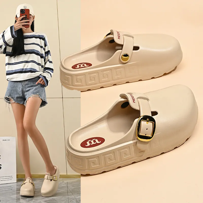 Γυναικεία Casual Flatforms Σαμπό Κλειστά Δάχτυλα Χοντρή Σόλα Παπούτσια Κήπου Slip On Casual Υποδήματα