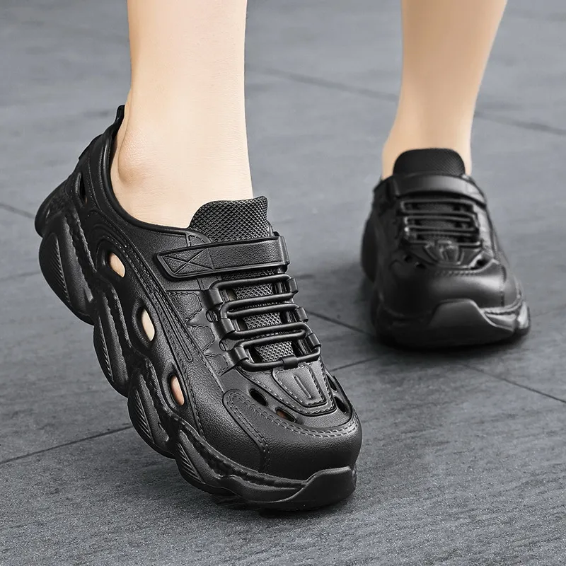 Unisex Summer Lightweight Hollow Out Beach Clogs Breathable Casual Slip On Shoes Couple Sandals