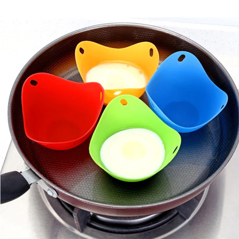 Silicone Egg Boiler Poacher Egg Holder Kitchen Cooking Tool Heat Resistant Flexible Egg Cooker Mold Gadget