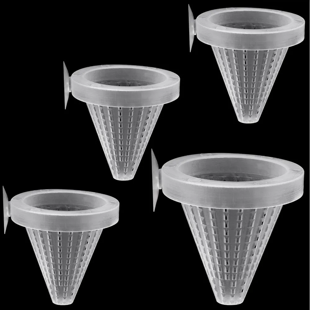 Fish Tank Red Worm Feeder Plastic Funnel Feeding Ring Aquarium Bloodworm Dispenser With Suction Cup Fish Feeding Tool