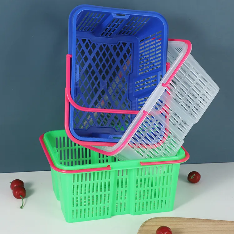 Panier de Fruits et Légumes en Plastique Panier de Cueillette Portable avec Couvercle Panier de Rangement