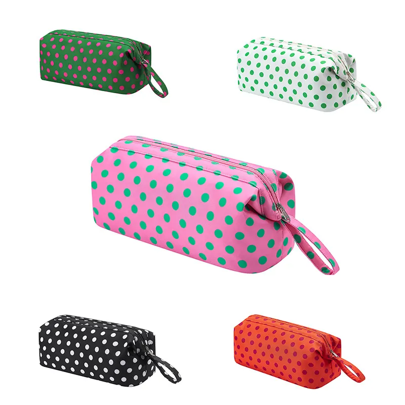 Borsa Portaoggetti per Asciugacapelli a Pois Grande Capacità Custodia Organizer per Ferro Arricciacapelli Portatile Borsa da Toeletta Impermeabile