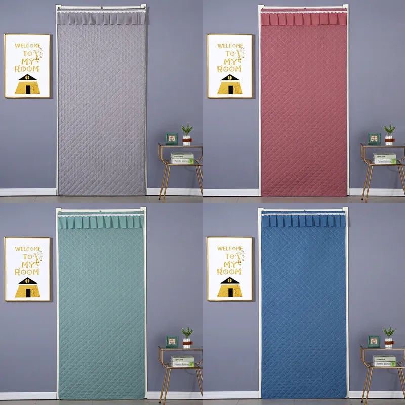 Thickened Thermal Door Curtain Winter Windproof Quilted Partition Curtain Soundproof Bedroom Cold Proof Doorway Curtain