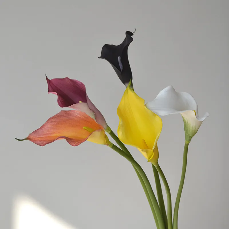 Grande Calla Lys EVA Fleur Artificielle Toucher Doux Fausse Fleur Pour Fête De Mariage Décoration De Maison