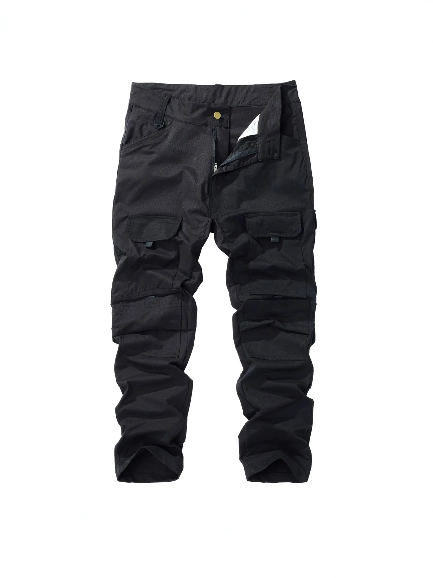 Pantaloni Cargo Casual da Uomo Tasche Multiple Vestibilità Dritta Asciugatura Rapida Sottile per Sport all'Aperto Autunno Quotidiano