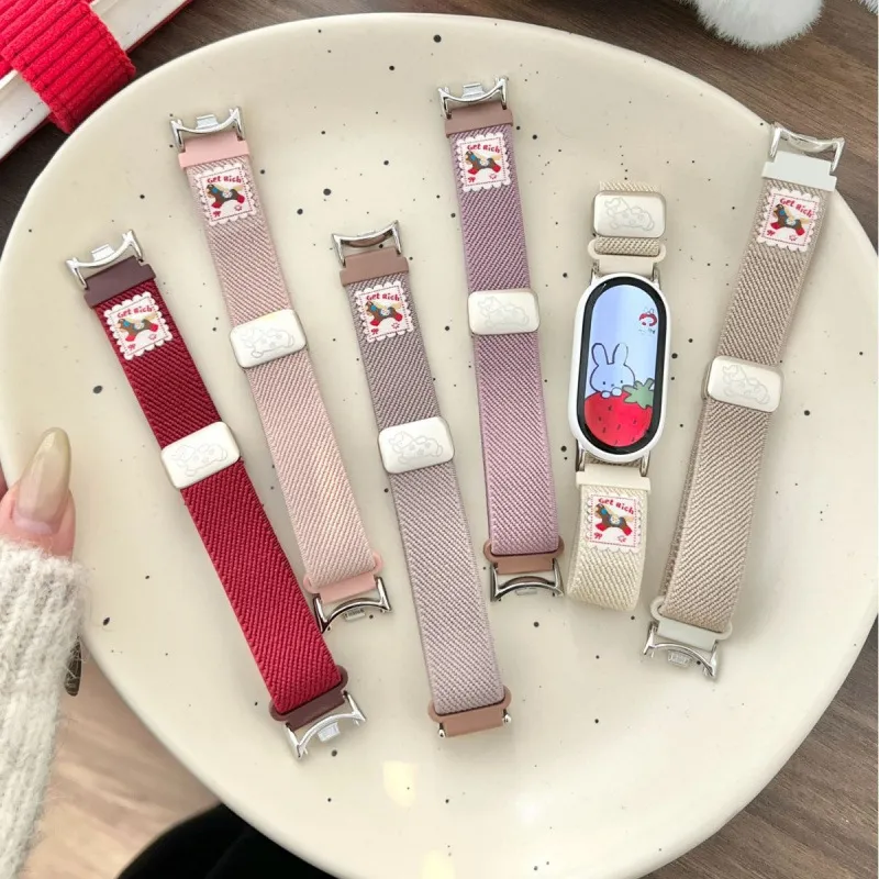 Nylon Magnetische Horlogeband Band Voor Xiaomi Redmi Huawei Apple Smartwatch Geweven Vervangende Polsband