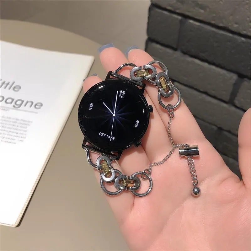 Universelles Metallkette Uhrenarmband Ersatz Edelstahl Armband Für Huawei Watch GT3 GT2 Pro Honor Magic Watch ES Damen Herren Schmuck
