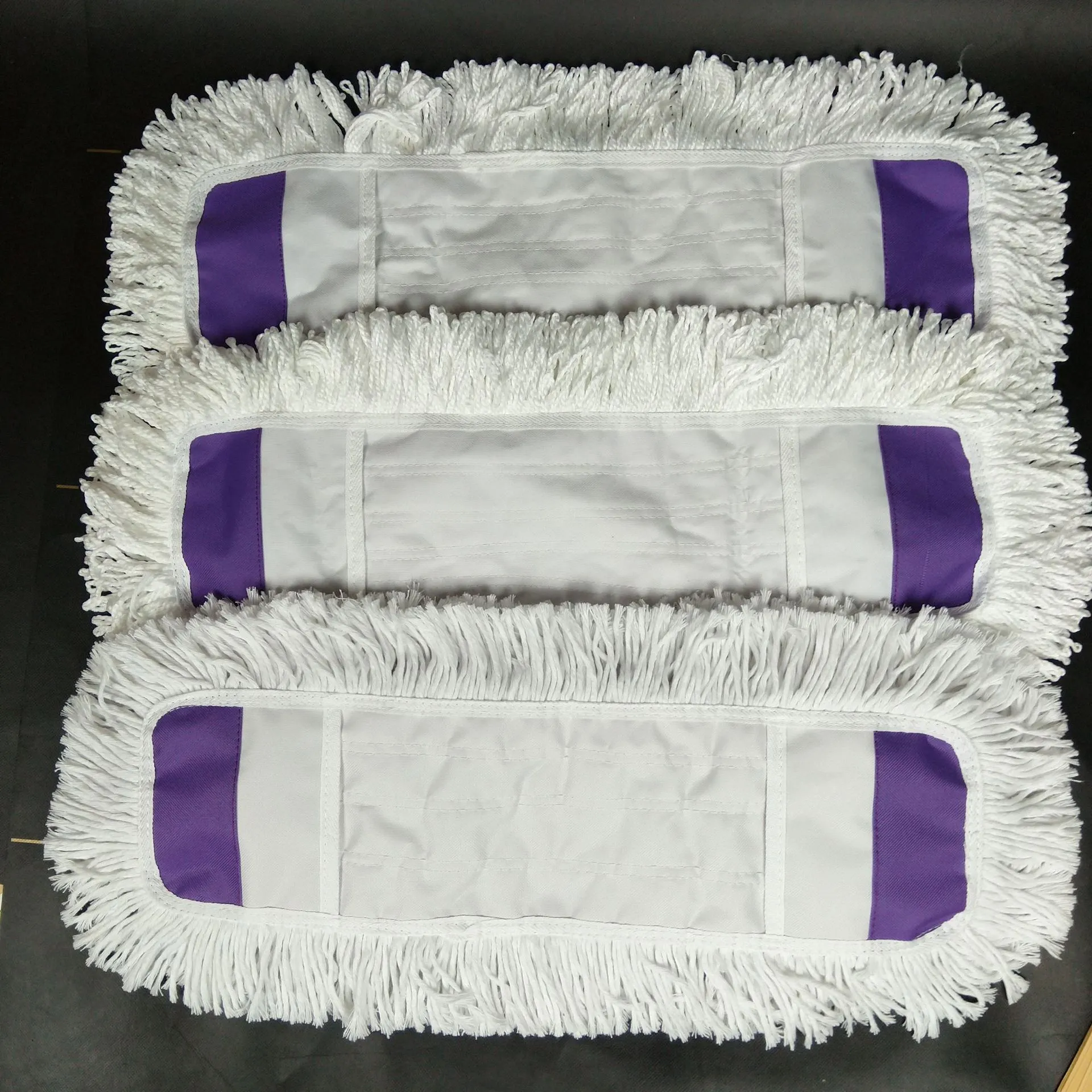 Vlakke Mop Vervangingsdoek Katoengaren Vezel Pad Stofmop Hoofd Wasbaar Vloerreiniging Mop Navulling Doek